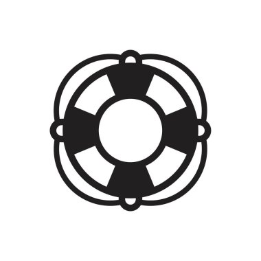life preserver icon template black color editable. Bow and arrow icon symbol Flat vector illustration for graphic and web design.b