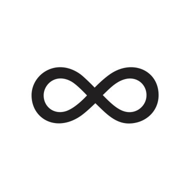 Infinity sign icon template black color editable. Infinity sign icon symbol Flat vector illustration for graphic and web design.