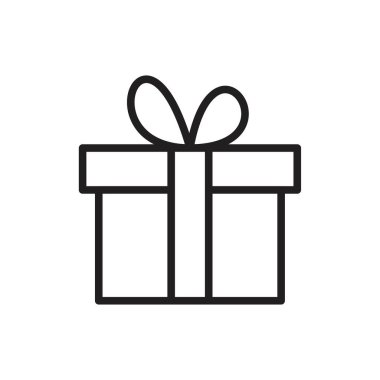 Gift box icon template black color editable. Gift box icon symbol Flat vector illustration for graphic and web design.