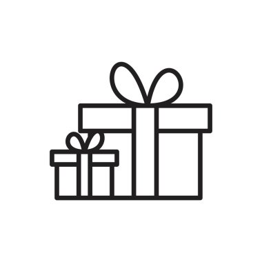 Gift box icon template black color editable. Gift box icon symbol Flat vector illustration for graphic and web design.