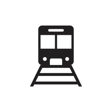 Train icon template black color editable. Train icon symbol Flat vector illustration for graphic and web design.