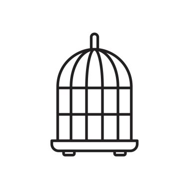 Bird cage icon template black color editable. Bird cage icon symbol Flat vector illustration for graphic and web design.