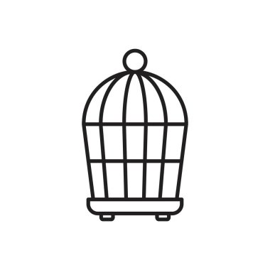 Bird cage icon template black color editable. Bird cage icon symbol Flat vector illustration for graphic and web design.
