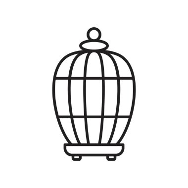Bird cage icon template black color editable. Bird cage icon symbol Flat vector illustration for graphic and web design.