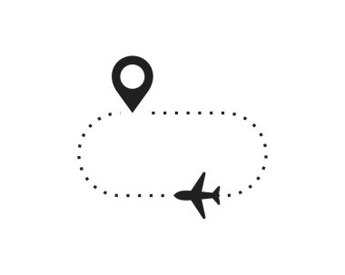 Airplane line icon template black color editable. Airplane line icon symbol Flat vector illustration for graphic and web design.