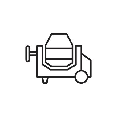 Concrete mixer icon template black color editable. Concrete mixer icon symbol Flat vector illustration for graphic and web design.