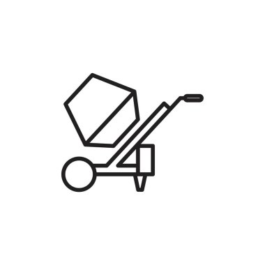 Concrete mixer icon template black color editable. Concrete mixer icon symbol Flat vector illustration for graphic and web design.