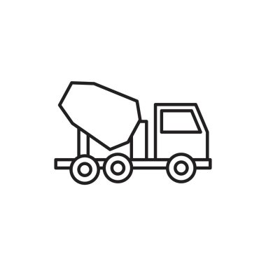 Concrete mixer icon template black color editable. Concrete mixer icon symbol Flat vector illustration for graphic and web design.