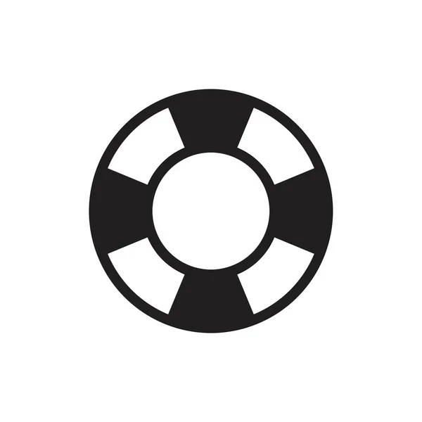 Modello icona salvagente colore nero modificabile. Simbolo icona arco e freccia Illustrazione vettoriale piatta per grafica e web design.b — Vettoriale Stock