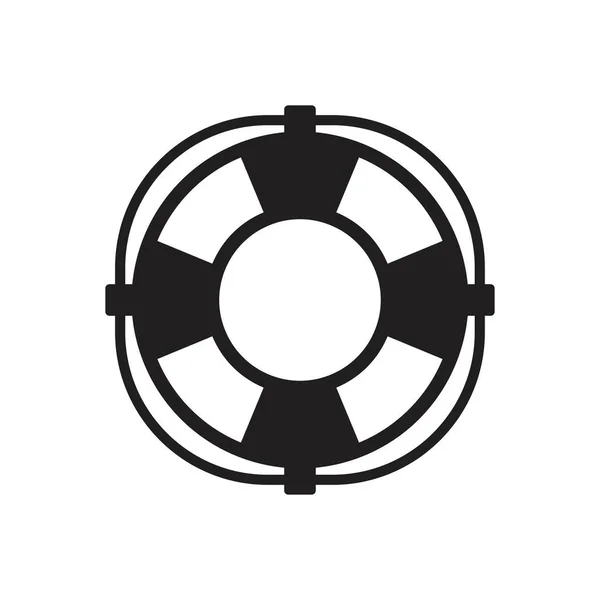 Modello icona salvagente colore nero modificabile. Simbolo icona arco e freccia Illustrazione vettoriale piatta per grafica e web design . — Vettoriale Stock