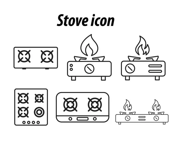 Stove icon template black color editable. Stove icon symbol Flat vector illustration for graphic and web design. — Stock vektor