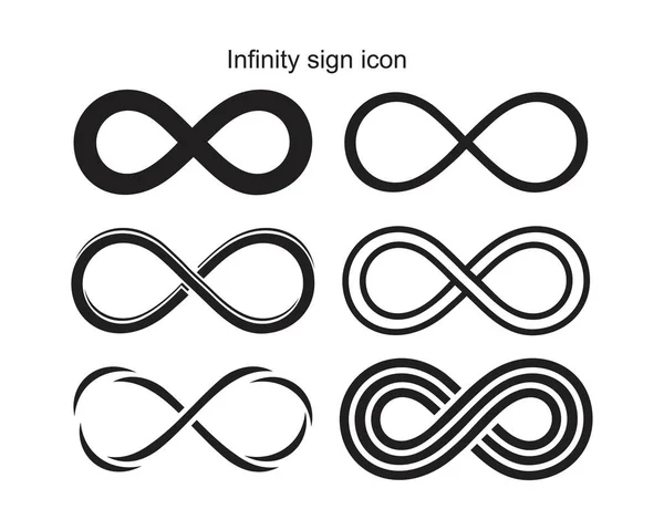 Infinity sign icon template black color editable. Infinity sign icon symbol Flat vector illustration for graphic and web design. — Stock vektor