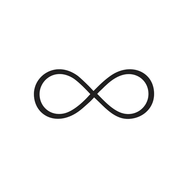 Infinity sign icon template black color editable. Infinity sign icon symbol Flat vector illustration for graphic and web design. — Stock vektor