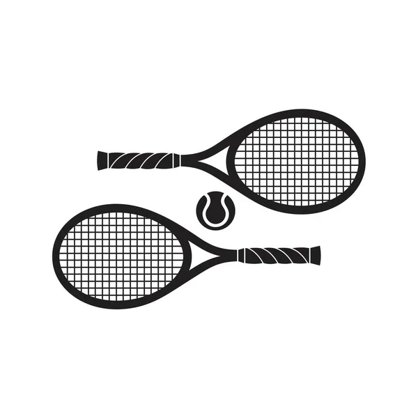Tennis racket with ball sign icon template black color editable. Tennis racket with ball sign icon Infinity sign icon symbol Flat vector illustration for graphic and web design. — Stok Vektör