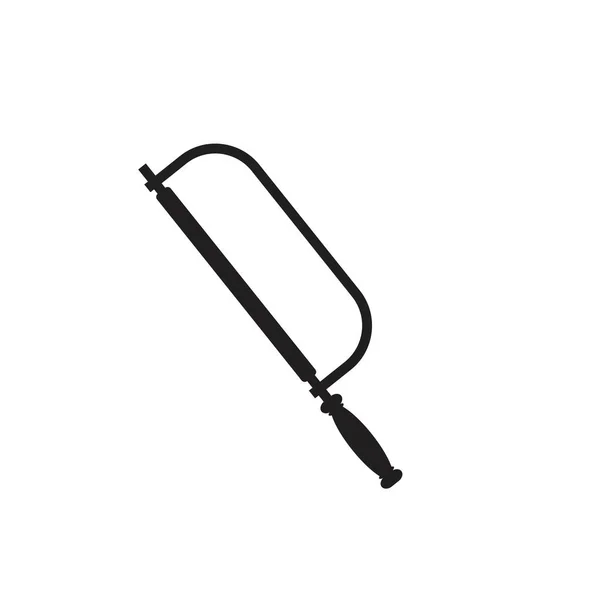Hacksaw plantilla icono de color negro editable. Símbolo del icono de la sierra hidráulica Ilustración vectorial plana para diseño gráfico y web . — Vector de stock