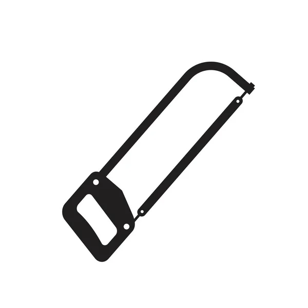 Hacksaw plantilla icono de color negro editable. Símbolo del icono de la sierra hidráulica Ilustración vectorial plana para diseño gráfico y web . — Vector de stock