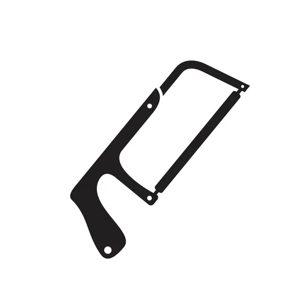 Hacksaw-Icon-Vorlage schwarze Farbe editierbar. Hacksaw Symbol Flache Vektorillustration für Grafik- und Webdesign. — Stockvektor