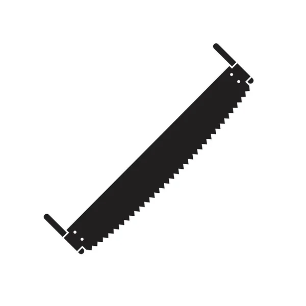 Modelo de ícone de serra preto cor editável. Símbolo de ícone de serra de arco Ilustração vetorial plana para design gráfico e web . — Vetor de Stock