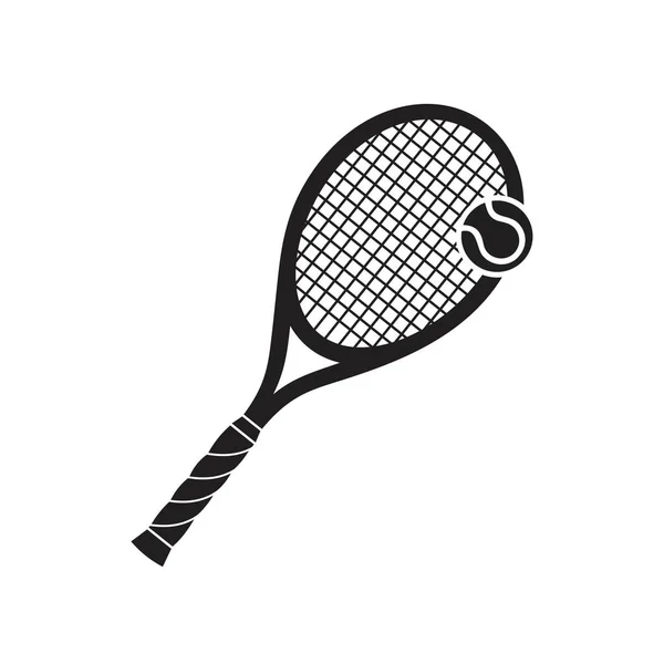Tennis racket with ball sign icon template black color editable. Tennis racket with ball sign icon Infinity sign icon symbol Flat vector illustration for graphic and web design. — Stock Vector