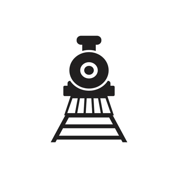 Plantilla icono tren color negro editable. Icono del tren símbolo Ilustración vectorial plana para diseño gráfico y web . — Vector de stock