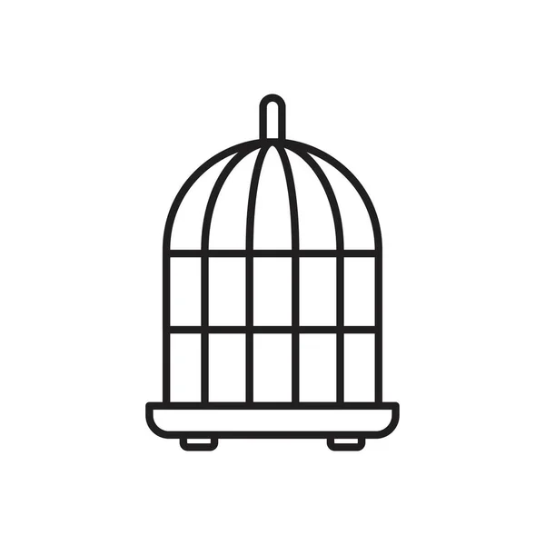 Vorlage des Vogelkäfigsymbols schwarze Farbe editierbar. Symbolsymbol für Vogelkäfige Flache Vektorillustration für Grafik- und Webdesign. — Stockvektor