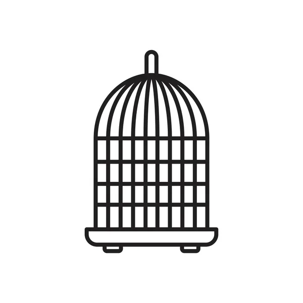 Modèle d'icône de cage d'oiseau couleur noire modifiable. Symbole icône cage oiseau Illustration vectorielle plate pour la conception graphique et web . — Image vectorielle