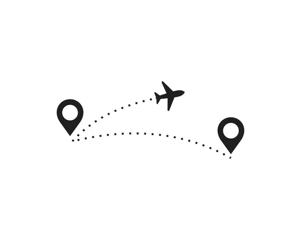 Linia lotnicza ikona szablon czarny kolor edytowalny. Symbol ikony linii samolotu Płaska ilustracja wektora grafiki i projektowania stron internetowych. — Wektor stockowy