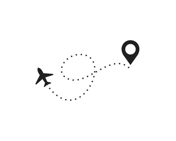 Ikona řádku letadla šablona černá barva upravitelná. Symbol ikony letadla Plochá vektorová ilustrace pro grafický a webový design. — Stockový vektor