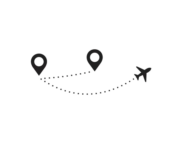Airplane line icon template black color editable. Airplane line icon symbol Flat vector illustration for graphic and web design. — 스톡 벡터