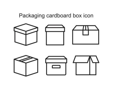 Packaging cardboard box icon template black color editable. Packaging cardboard box icon symbol Flat vector illustration for graphic and web design.