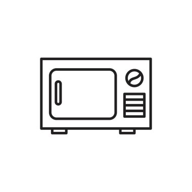 Microwave oven icon template black color editable. Microwave oven icon symbol Flat vector illustration for graphic and web design.
