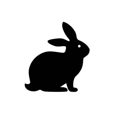 Bunny icon template black color editable. Bunny icon symbol Flat vector illustration for graphic and web design.