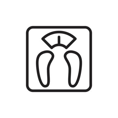 Weight icon template black color editable. Weight icon symbol Flat vector illustration for graphic and web design.