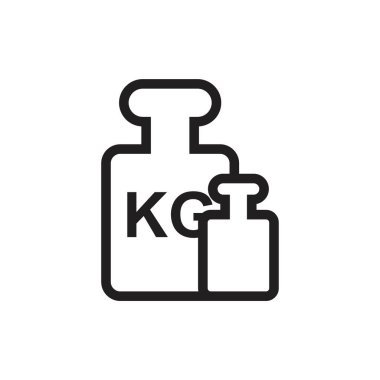 Weight icon template black color editable. Weight icon symbol Flat vector illustration for graphic and web design.
