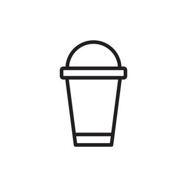 Coffee cup and glass icon template black color editable. Coffee cup and glass icon symbol Flat vector illustration for graphic and web design.