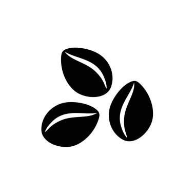 Coffee beans icon template black color editable. Coffee beans icon symbol Flat vector illustration for graphic and web design.