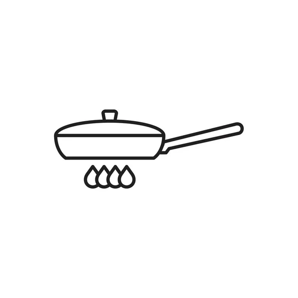 Modèle d'icône de poêle à frire couleur noire modifiable. Symbole icône poêle Illustration vectorielle plate pour la conception graphique et web . — Image vectorielle