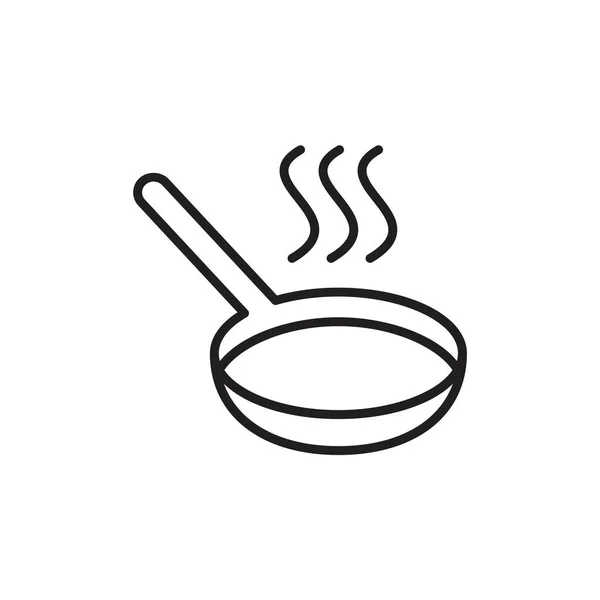 Frying pan ícone modelo de cor preta editável. Símbolo do ícone da frigideira Ilustração vetorial plana para design gráfico e web . —  Vetores de Stock