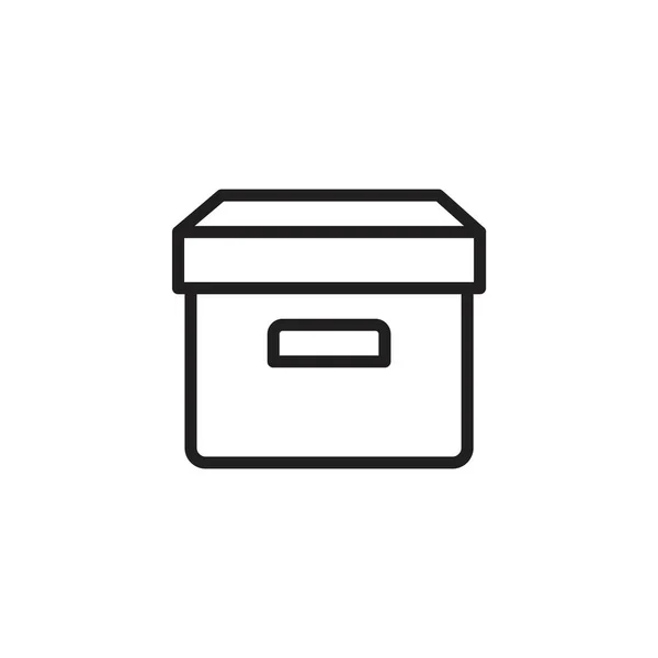 Embalagem caixa de papelão ícone modelo de cor preta editável. Embalagem caixa de papelão ícone símbolo ilustração vetorial plana para design gráfico e web . — Vetor de Stock