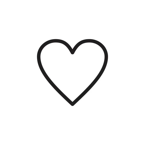 Шаблон піктограми серця чорного кольору, який можна редагувати. Символ значка серця Плоска Векторна ілюстрація для графічного та веб-дизайну . — стоковий вектор