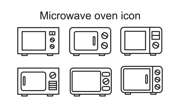 Microwave oven icon template black color editable. Microwave oven icon symbol Flat vector illustration for graphic and web design. — Stock vektor
