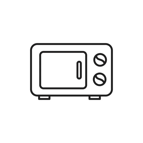 Modèle d'icône four micro-ondes couleur noire modifiable. Symbole icône four micro-ondes Illustration vectorielle plate pour la conception graphique et web . — Image vectorielle