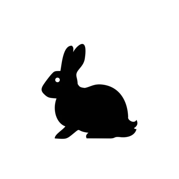 Bunny Icon Template schwarze Farbe editierbar. Häschen-Symbol Flache Vektorillustration für Grafik- und Webdesign. — Stockvektor