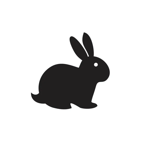 Modèle d'icône lapin couleur noire modifiable. Symbole icône lapin Illustration vectorielle plate pour la conception graphique et web . — Image vectorielle