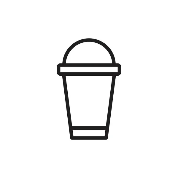 Taza de café e icono de vidrio plantilla de color negro editable. Taza de café y símbolo de icono de vidrio Ilustración vectorial plana para diseño gráfico y web . — Archivo Imágenes Vectoriales