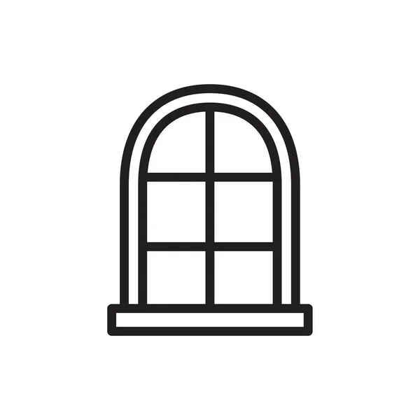 Fenster-Icon-Vorlage schwarze Farbe editierbar. Symbol für Fenster Flache Vektorabbildung für Grafik- und Webdesign. — Stockvektor