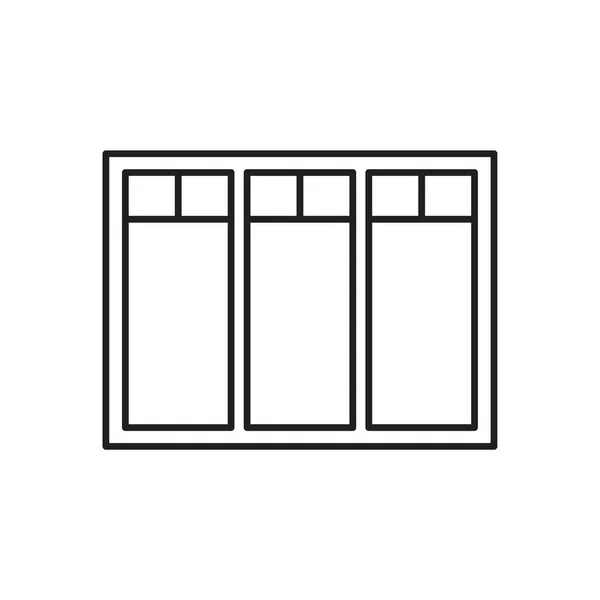 Fenster-Icon-Vorlage schwarze Farbe editierbar. Symbol für Fenster Flache Vektorabbildung für Grafik- und Webdesign. — Stockvektor