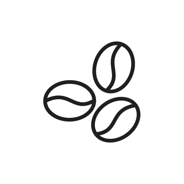 Кофе бобы иконка шаблон черный цвет редактируется. Символ кофейных зерен Плоская векторная иллюстрация для графического и веб-дизайна . — стоковый вектор