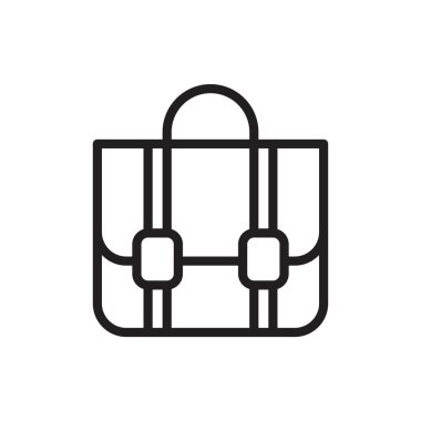 Simge şablonu siyah renk düzenlenebilir. Grafik ve web tasarımı için torba simgesi düz vektör çizimi.