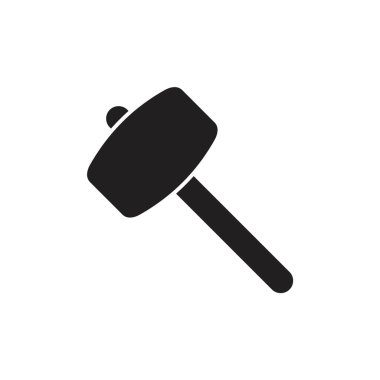 Hammer icon template black color editable. Hammer icon symbol Flat vector illustration for graphic and web design.